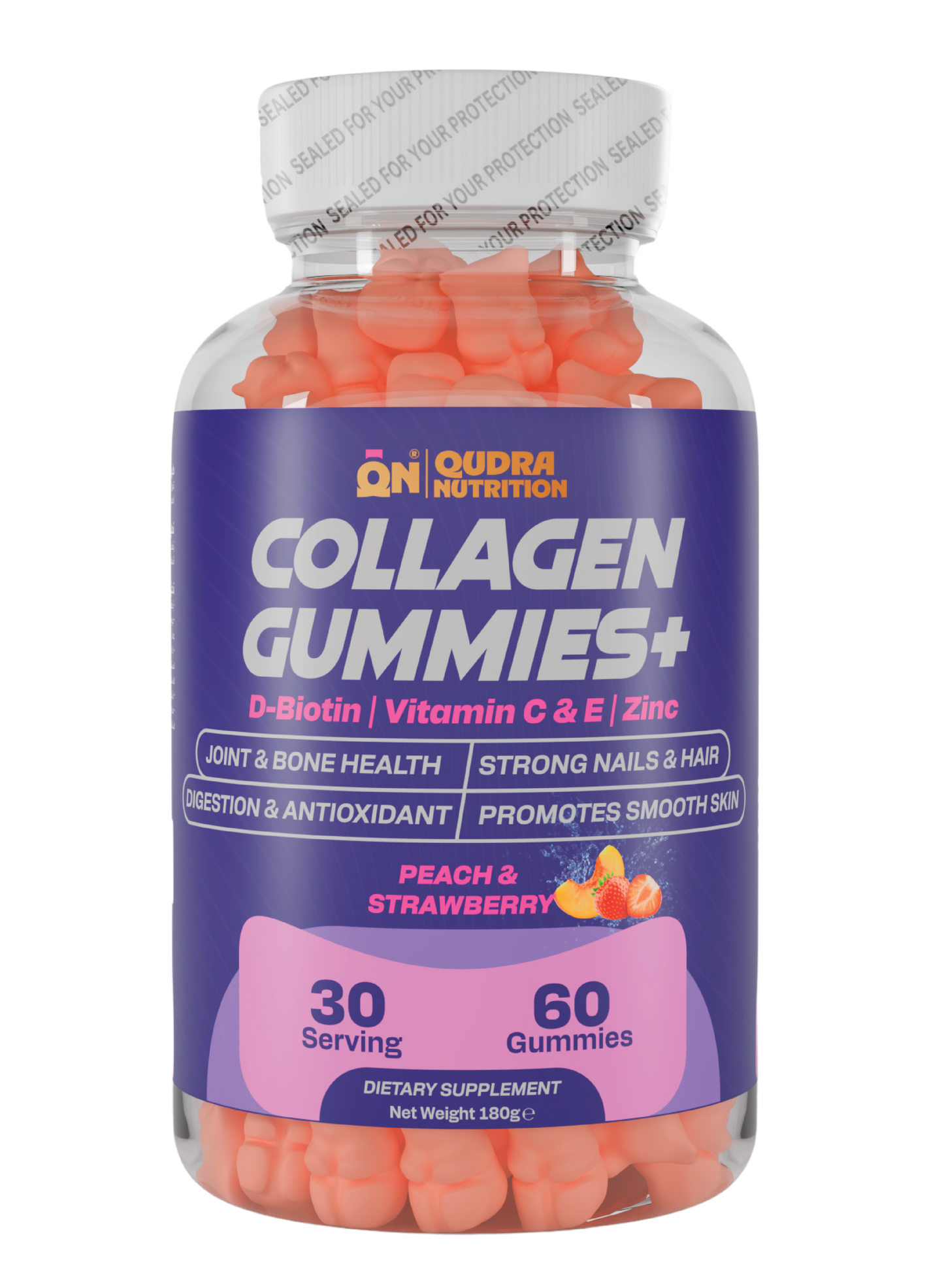 Collagen Gummies Plus D-Biotin, Vitamins C & E, and Zinc