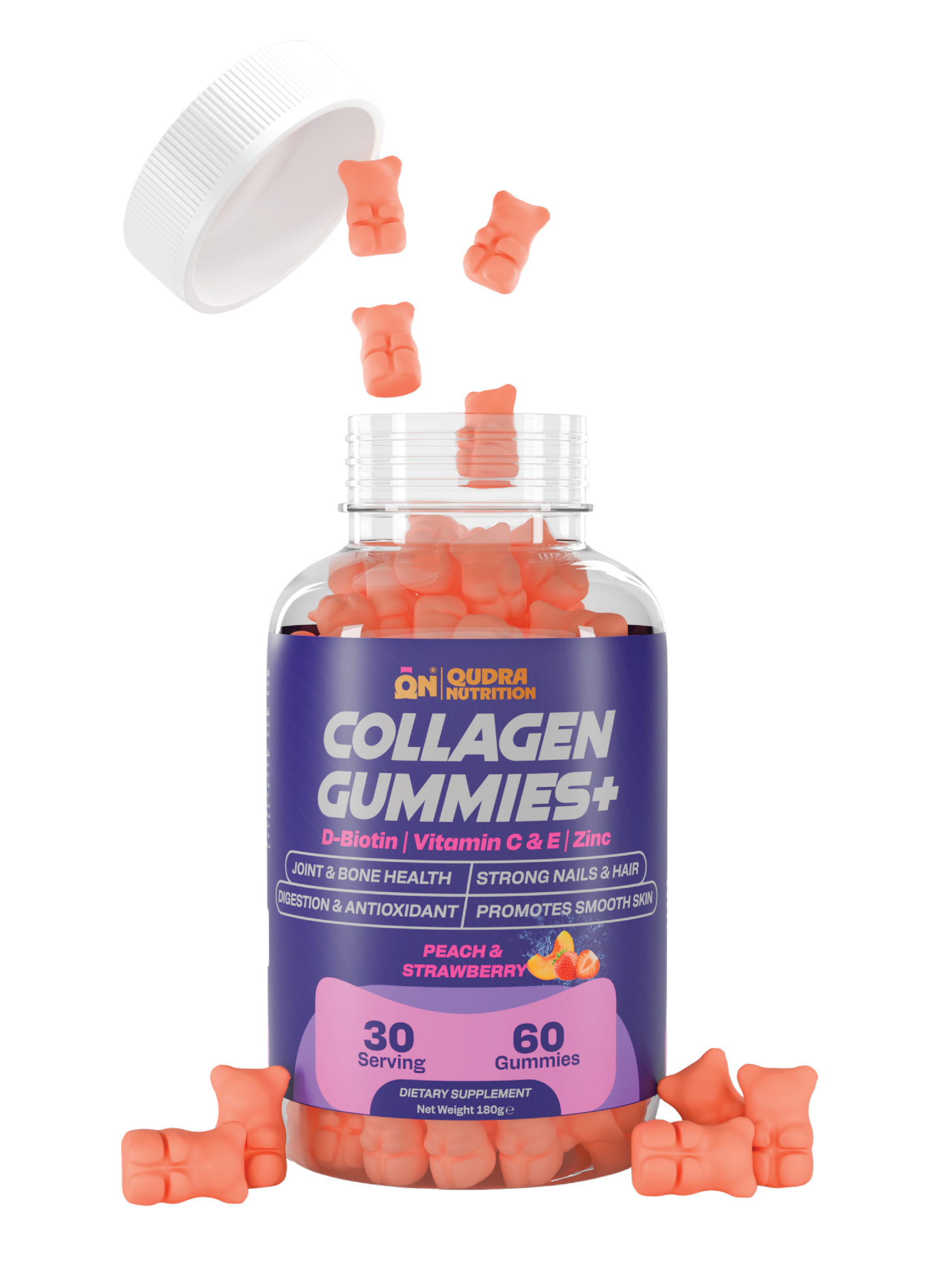 Collagen Gummies Plus D-Biotin, Vitamins C & E, and Zinc