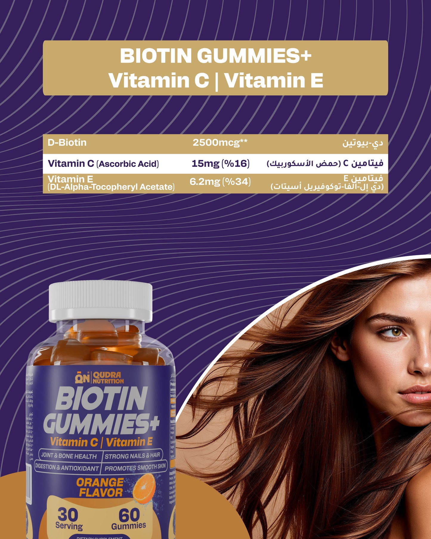 Biotin Gummies+ with Vitamin C & Vitamin E