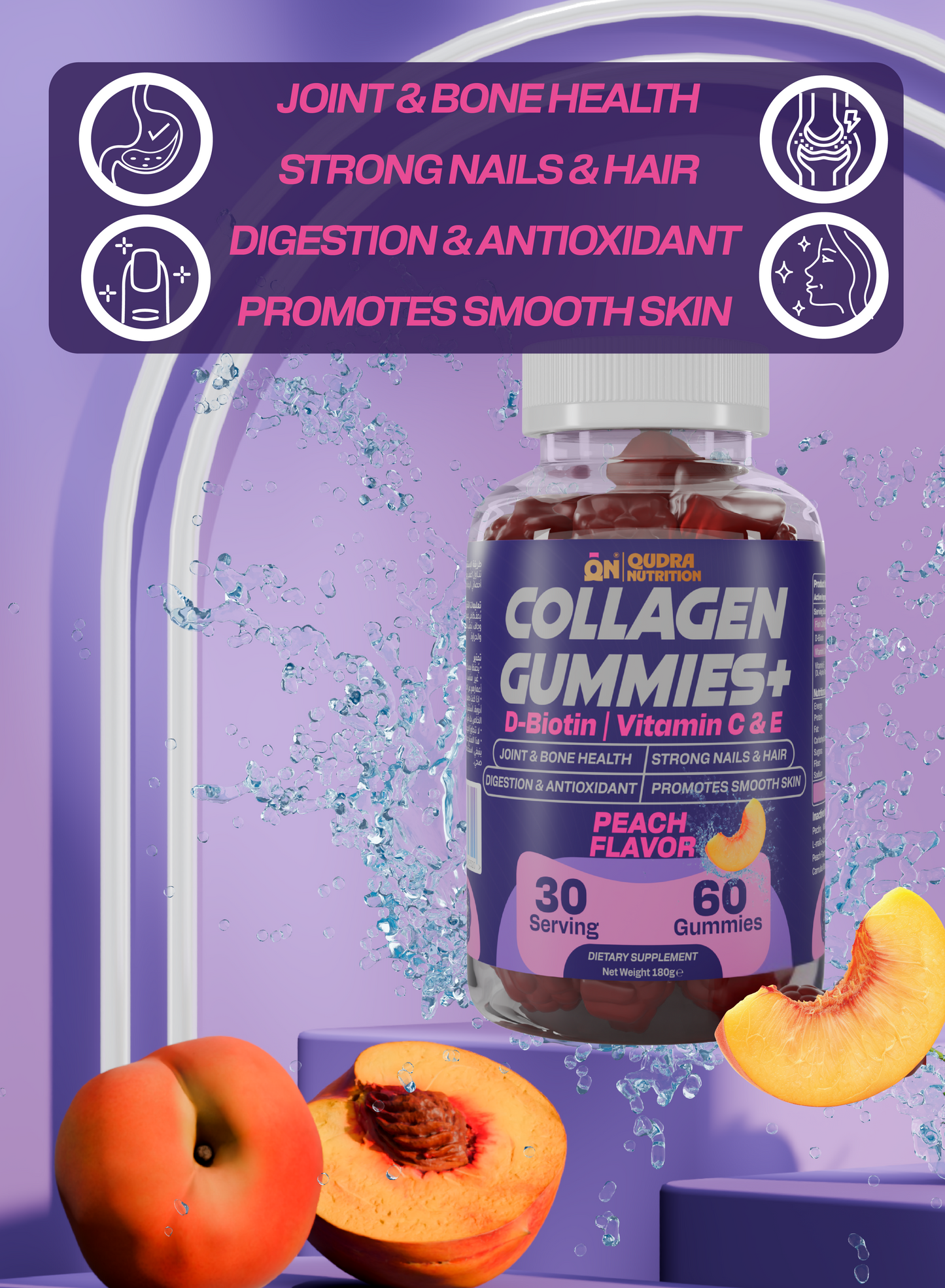 Collagen Gummies Plus D-Biotin, Vitamins C & E