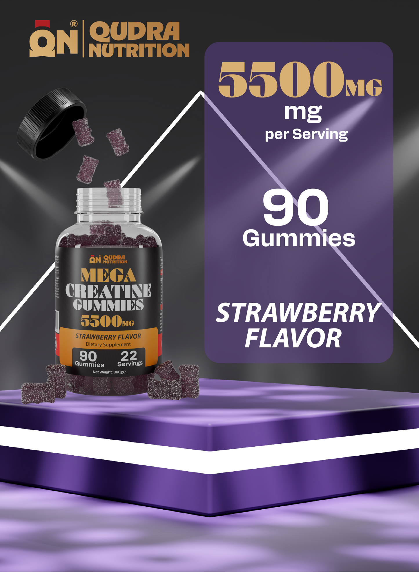 5500mg MEGA Creatine Gummies