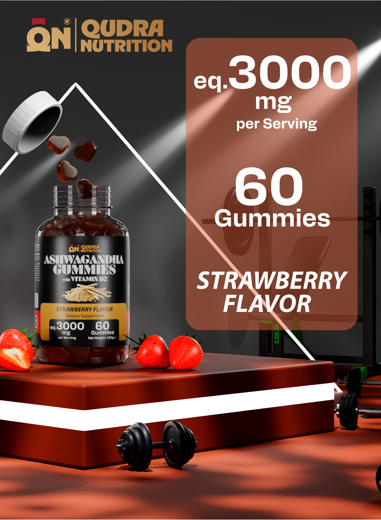 Ashwagandha 3000mg Plus Vitamin D2 Gummies