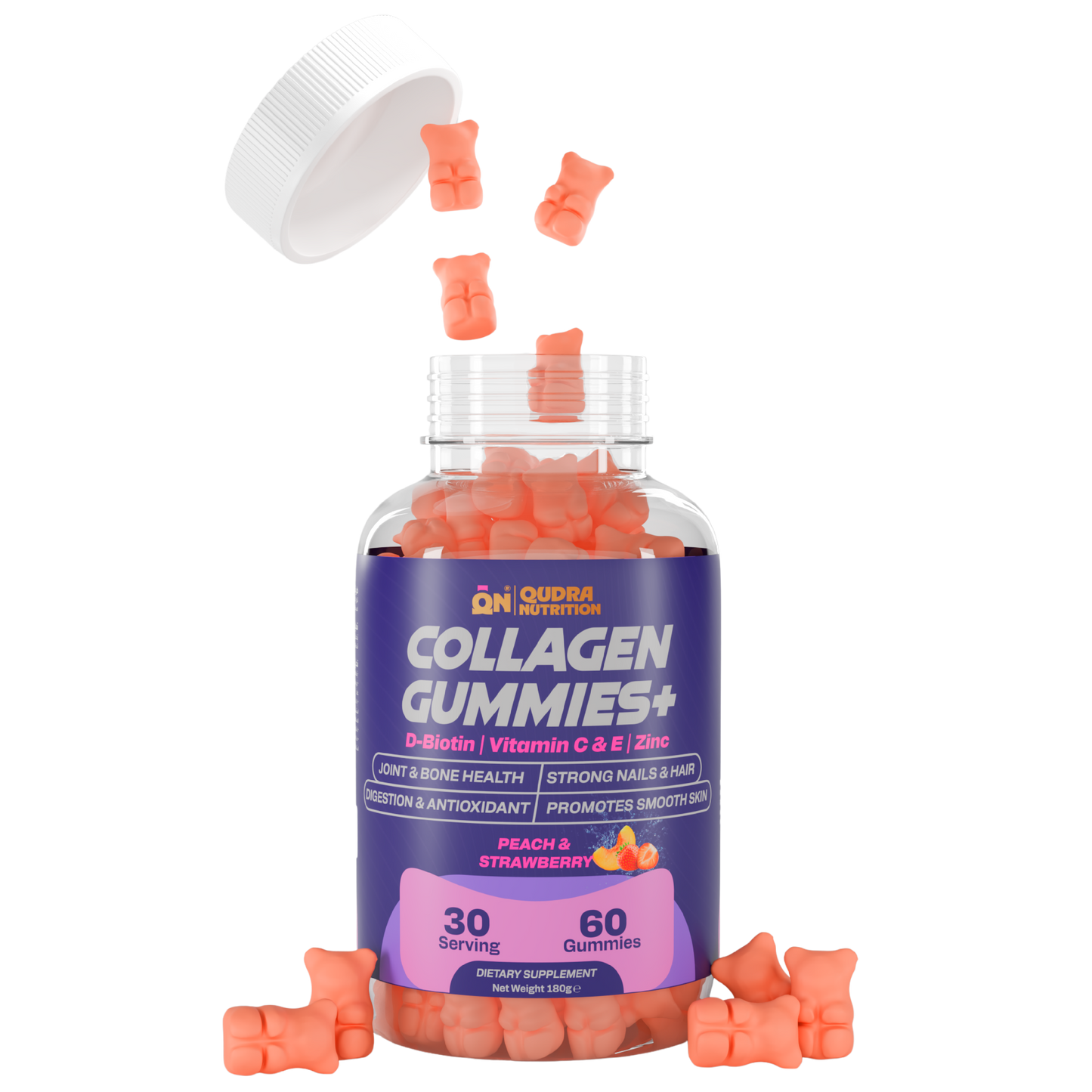 Collagen Gummies Plus D-Biotin, Vitamins C & E, and Zinc