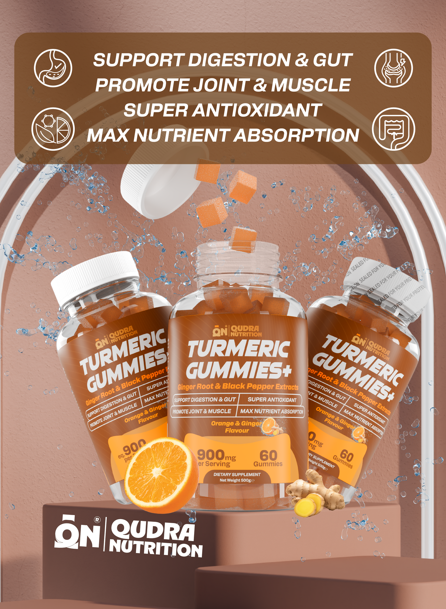 Turmeric Gummies + Ginger Root & Black Pepper Extracts