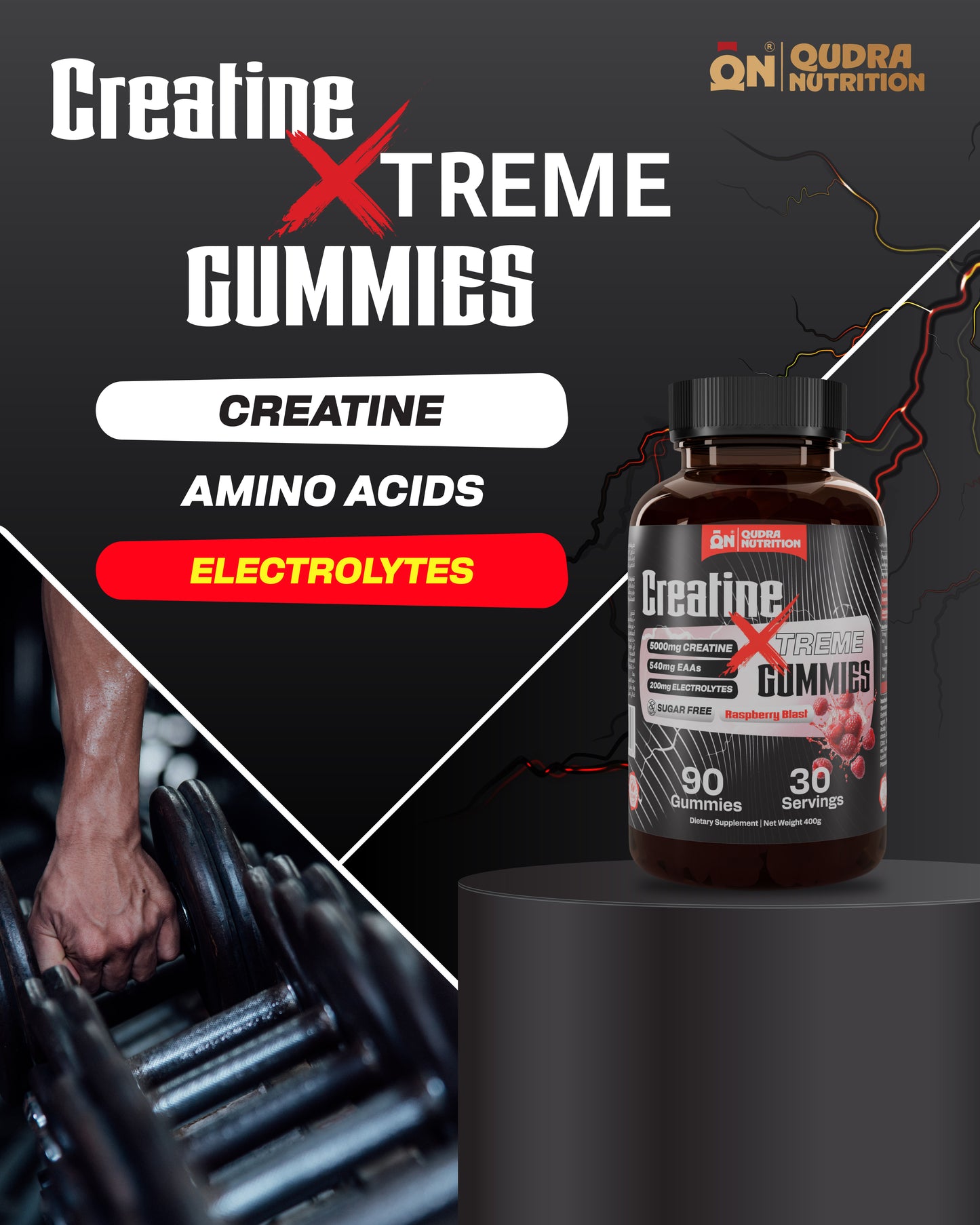 Creatine Xtreme 90 Gummies 5000mg Creatine 540mg EAAs, and 200mg Electrolytes
