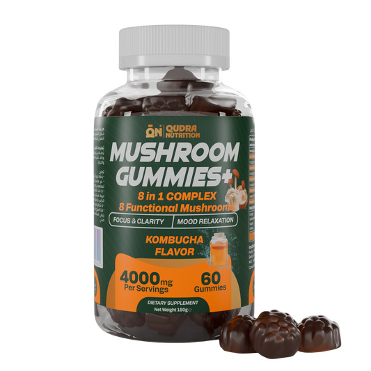Mushroom Gummies Plus 8 in 1 Functional Mushroom Complex with Kombucha Flavor 60 Gummies