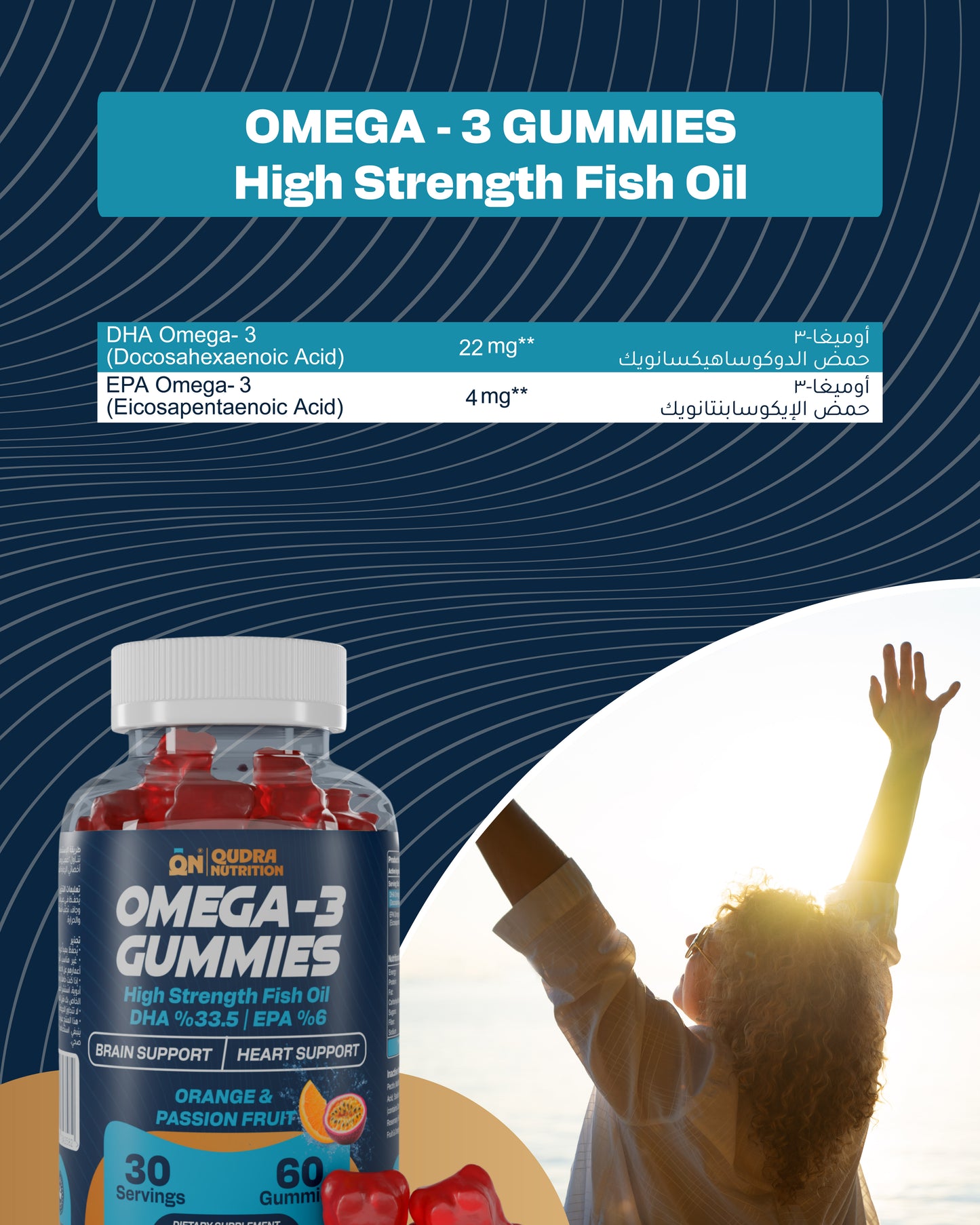 Omega-3 Gummies High Strength Fish Oil (DHA + EPA)