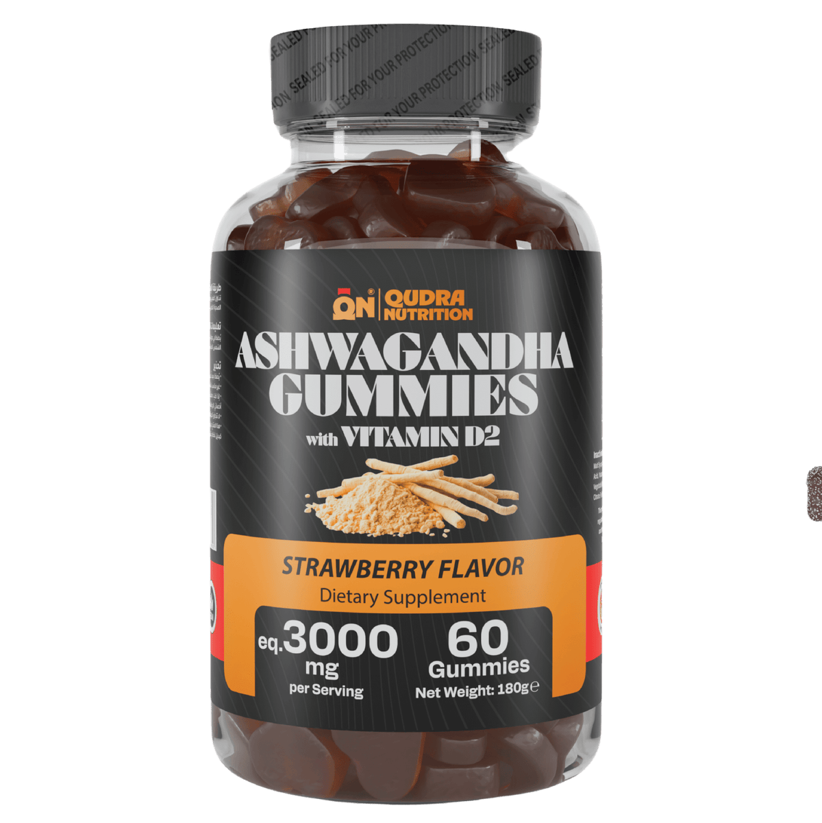 Ashwagandha 3000mg Plus Vitamin D2 Gummies - Qudra Nutrition